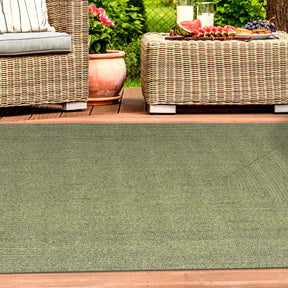 Bohemian Indoor Outdoor Rugs Solid Rectangle Braided Area Rug