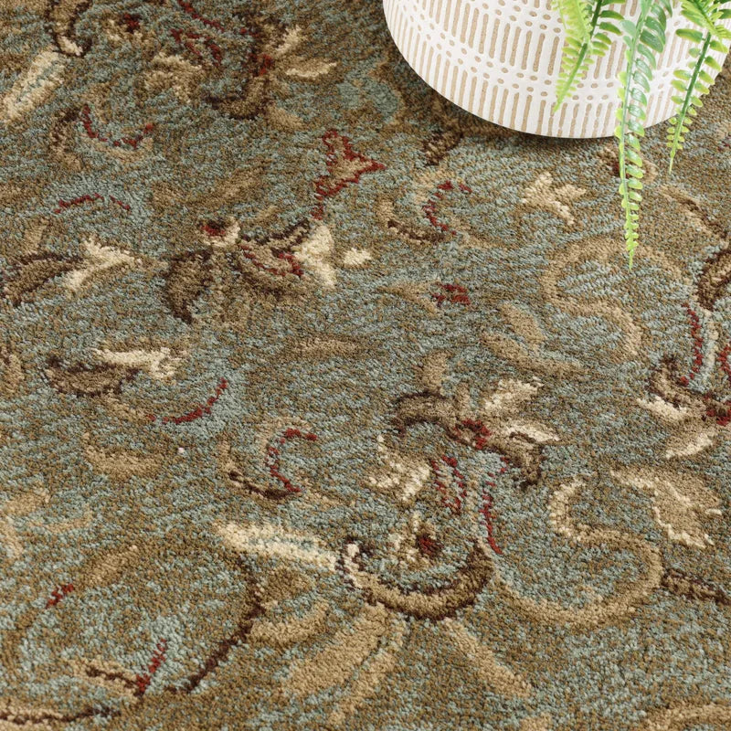 Heritage Traditional Floral Scroll Indoor Runner or Area Rug