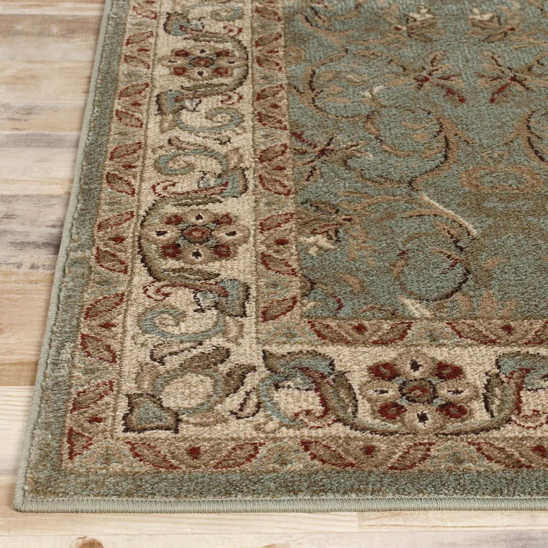 Heritage Traditional Floral Scroll Indoor Runner or Area Rug
