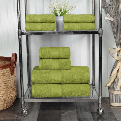Cotton Plush Terry Towel Set 8-Piece - Atlas