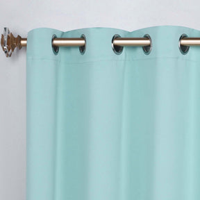 Classic Modern Solid Room Darkening Blackout Curtain Panels, Set of 2