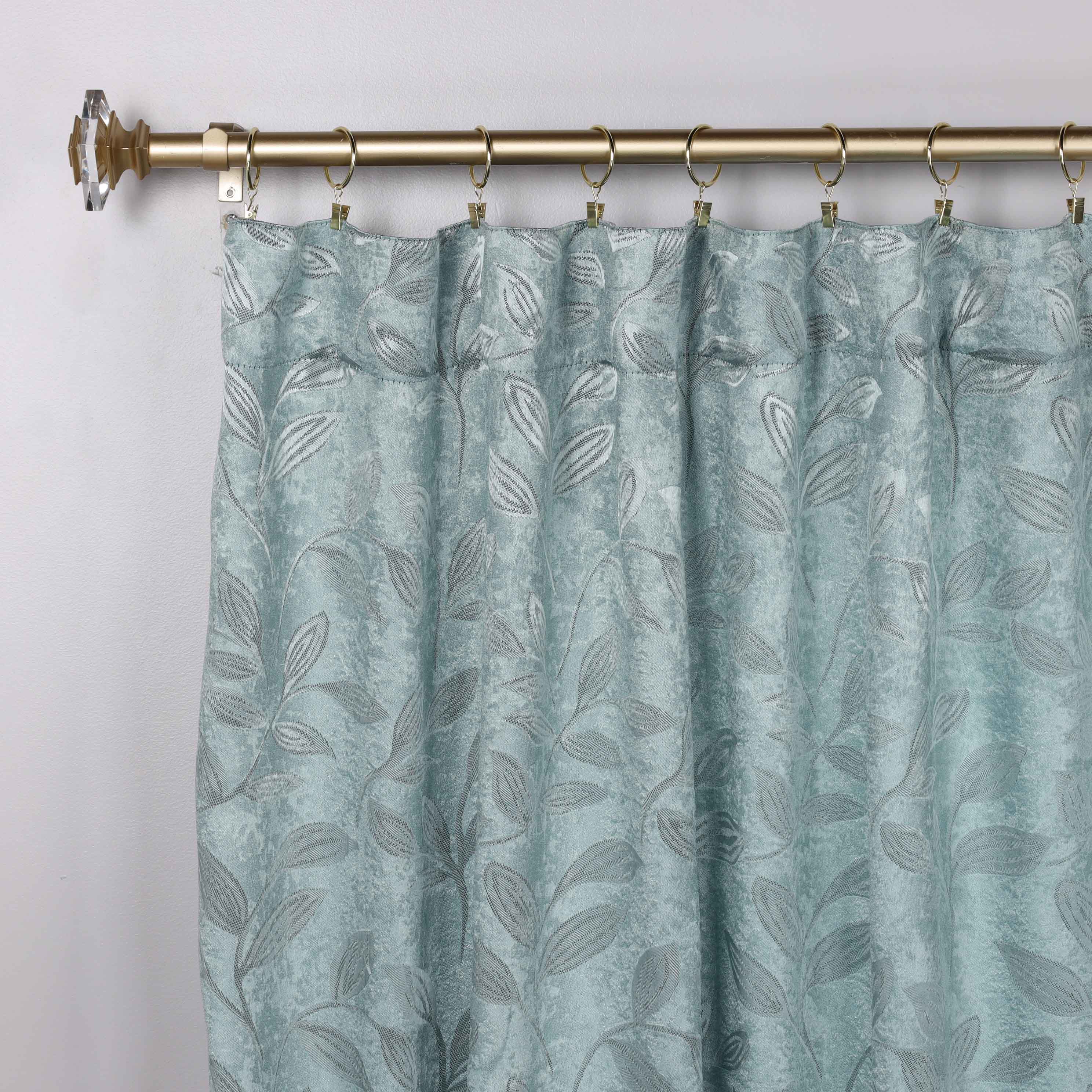 Leaves Room Darkening Back Tabs Blackout Curtain Panels, Set of 2