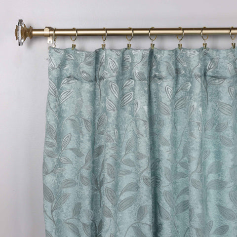 Leaves Room Darkening Back Tabs Blackout Curtain Panels, Set of 2