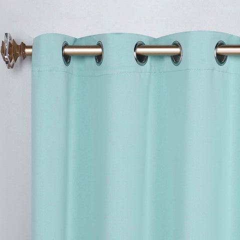 Classic Modern Solid Room Darkening Blackout Curtain Panels, Set of 2