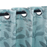 Leaves Machine Washable Room Darkening Blackout Curtains, Set of 2