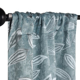 Leaves Machine Washable Room Darkening Blackout Curtains, Set of 2
