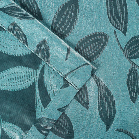 Leaves Machine Washable Room Darkening Blackout Curtains, Set of 2