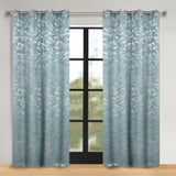 Leaves Room Darkening Washable Blackout Curtain Panels, Set of 2