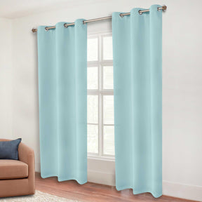 Classic Modern Solid Room Darkening Blackout Curtain Panels, Set of 2