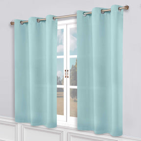 Classic Modern Solid Room Darkening Blackout Curtain Panels, Set of 2