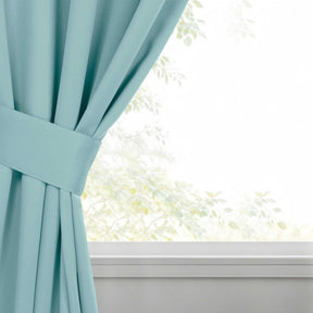 Classic Modern Solid Room Darkening Blackout Curtain Panels, Set of 2