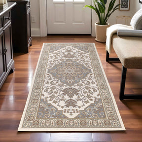 Glendale Traditional Floral Medallion Indoor Area Rug or Runner Rug