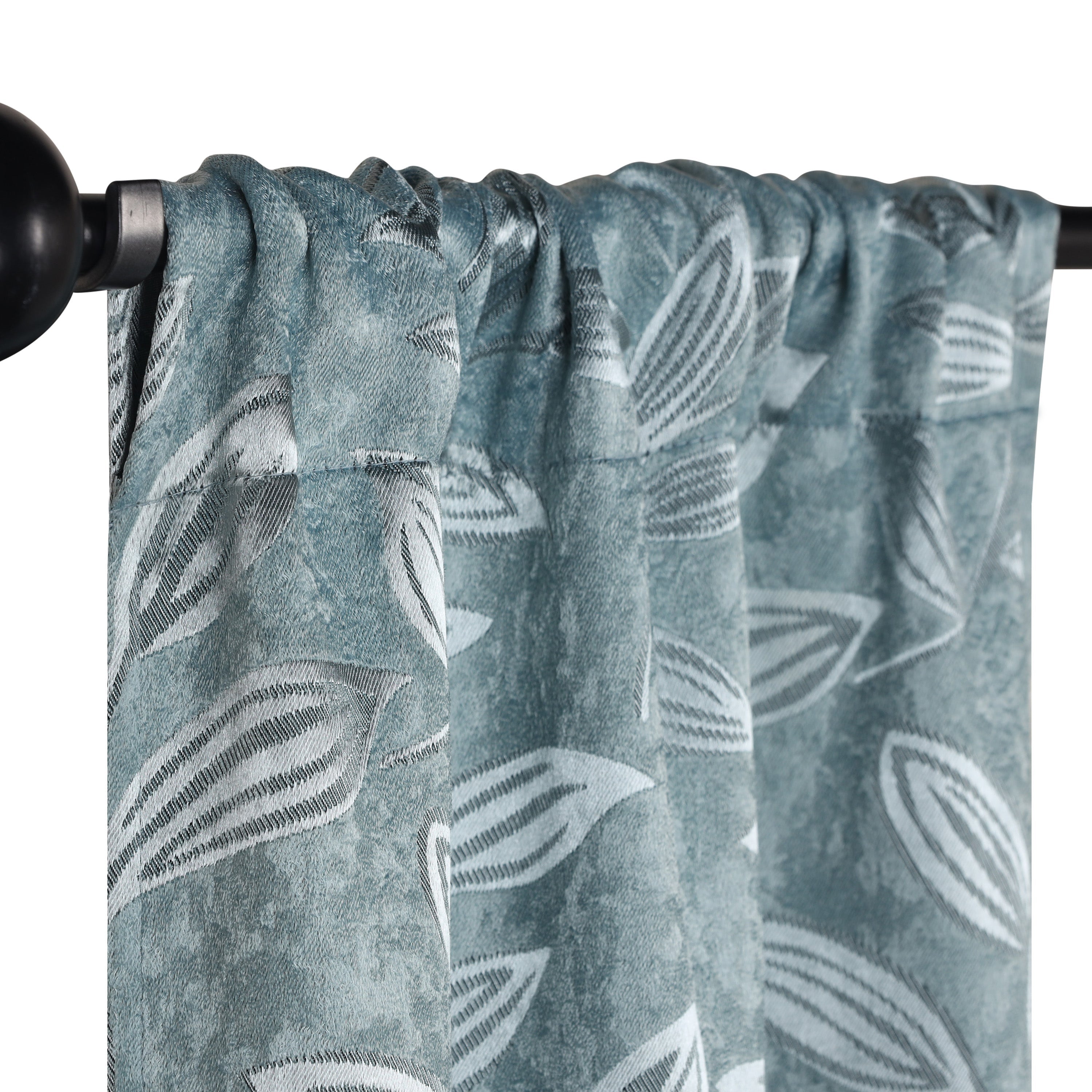 Leaves Room Darkening Washable Blackout Curtain Panels, Set of 2