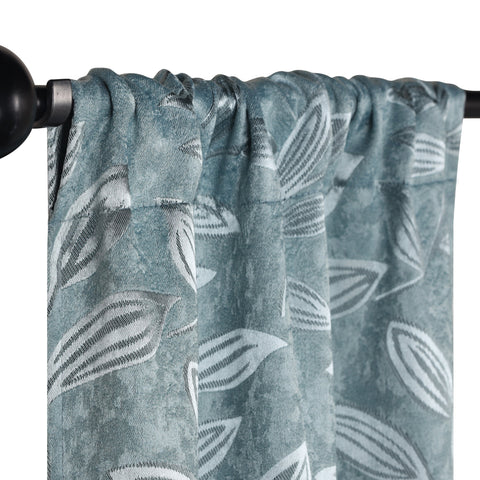Leaves Room Darkening Washable Blackout Curtain Panels, Set of 2