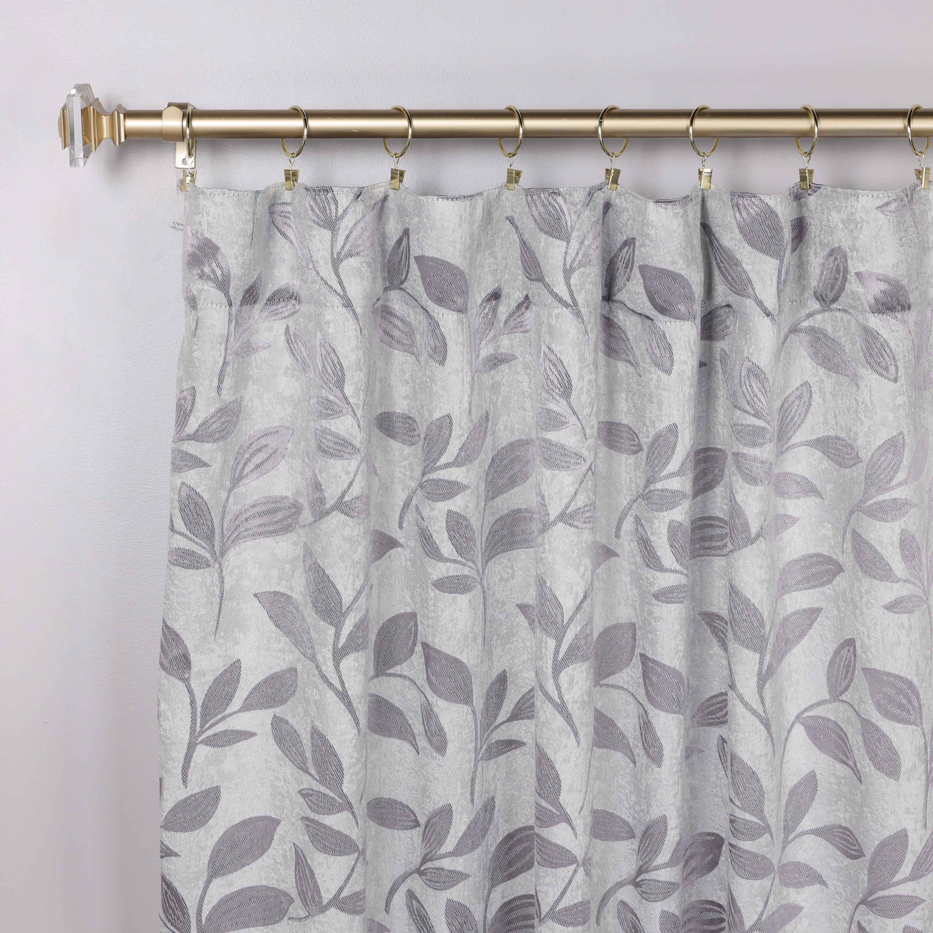 Leaves Room Darkening Back Tabs Blackout Curtain Panels, Set of 2