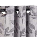 Leaves Machine Washable Room Darkening Blackout Curtains, Set of 2