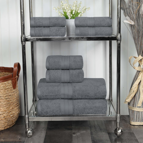 Cotton Plush Terry Towel Set 8-Piece - Atlas