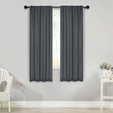 Solid Room Darkening Blackout Curtain Panels, Back Tabs, Set of 2