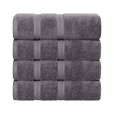 Zero Twist Cotton Medium Weight Bath Towel Set of 4