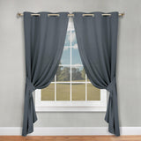 Classic Modern Solid Room Darkening Blackout Curtain Panels, Set of 2