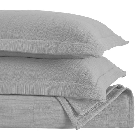 Zenith Cotton Medium Weight Geometric Matelasse Bedspread and Sham Set
