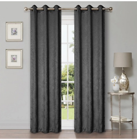 Blackout Window Curtains Waverly Geometric Room Darkening Washable Set of 2