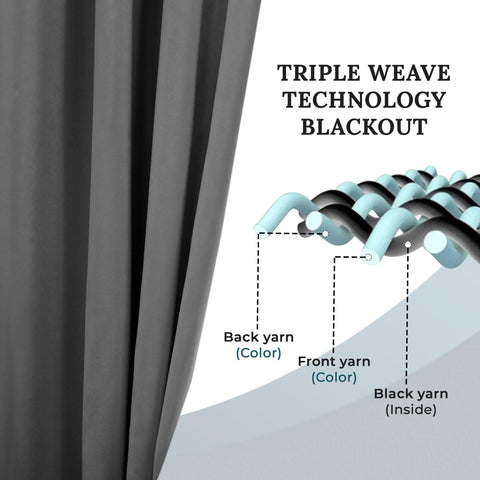 Modern Blackout Window Curtains Solid Room Darkening Set of 2