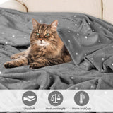 Fleece Plush Medium Weight Fluffy Soft Decorative Polka Dot Blanket