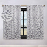 Leaves Room Darkening Back Tabs Blackout Curtain Panels, Set of 2