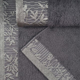 Wisteria Cotton Medium Weight Floral Jacquard Border 8 Piece Towel Set