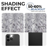 Leaves Room Darkening Washable Blackout Curtain Panels, Set of 2