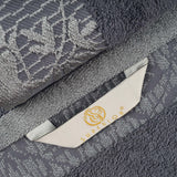 Wisteria Cotton Medium Weight Floral Jacquard Border 12 Piece Towel Set