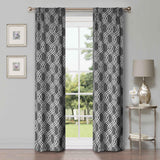 Ribbon Trellis Washable Room Darkening Blackout Curtains, Set of 2