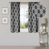 Ribbon Trellis Washable Room Darkening Blackout Curtains, Set of 2