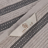 Brea Zero Twist Cotton Ribbed Geometric Border 12 Piece Towel Set