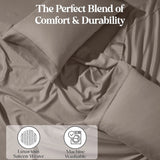 1200 Thread Count Cotton Rich Bed Sheet Set Solid Deep Pocket