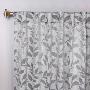 Leaves Room Darkening Back Tabs Blackout Curtain Panels, Set of 2