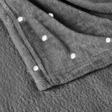 Fleece Plush Medium Weight Fluffy Soft Decorative Polka Dot Blanket