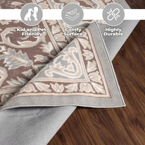 Glendale Traditional Floral Medallion Indoor Area Rug or Runner Rug
