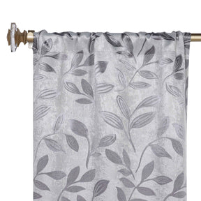 Leaves Room Darkening Washable Blackout Curtain Panels, Set of 2
