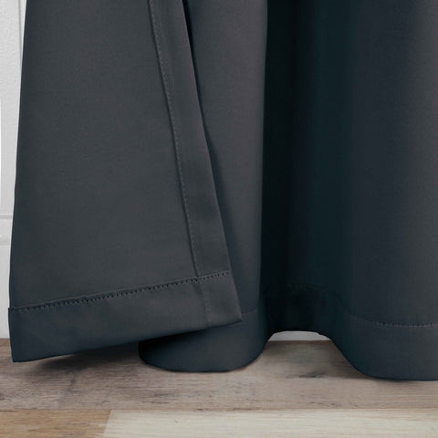 Blackout Window Curtains Solid Room Darkening Back Tab Set of 2