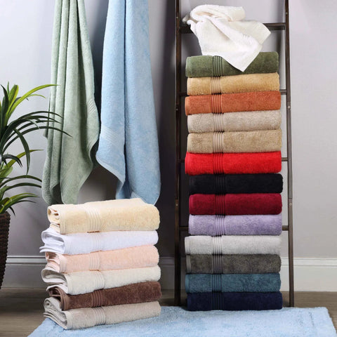 Egyptian Cotton Plush Bath Towel Set 3 Piece Heritage Collection