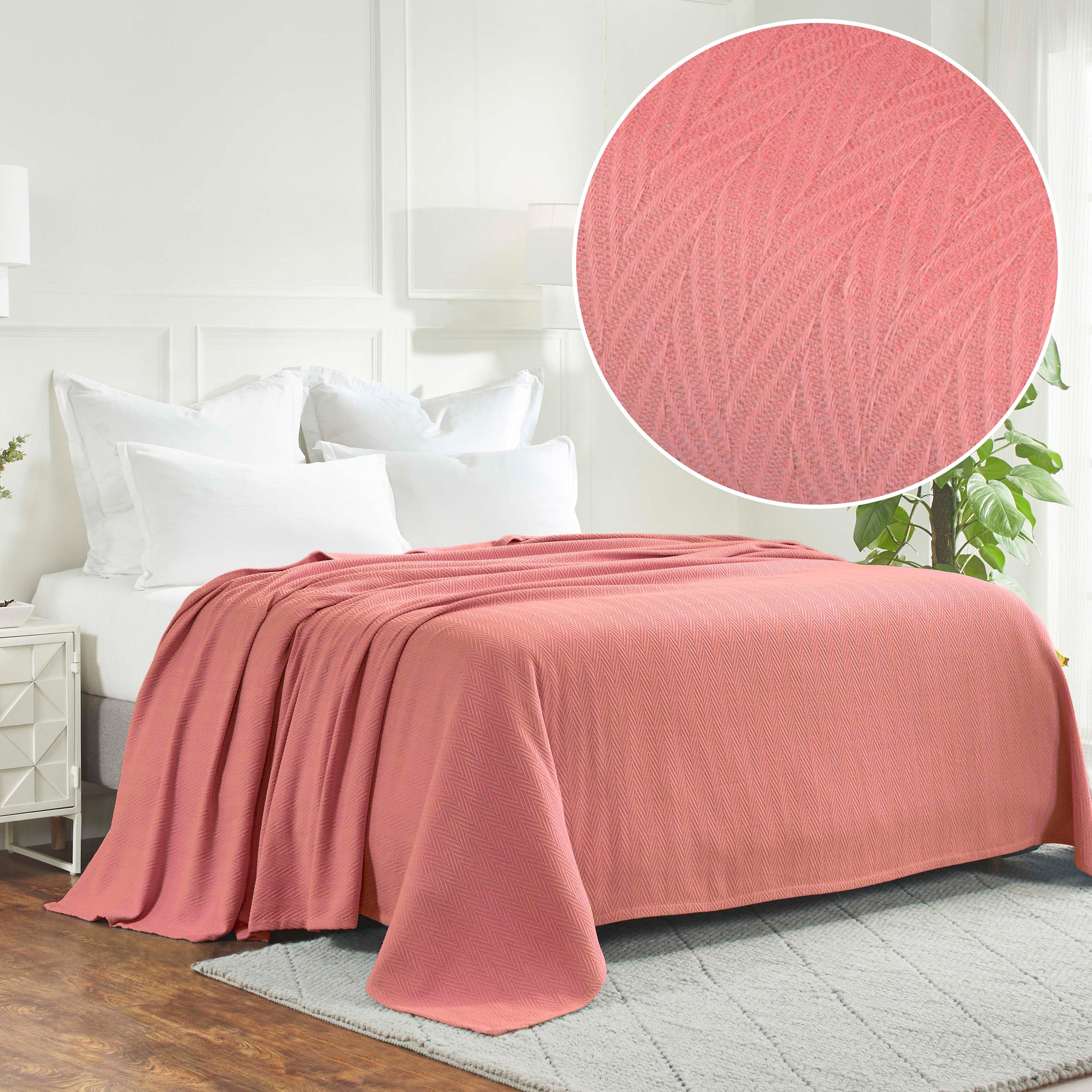 Metro Chevron Zig-Zag Modern All-Season Cotton Blanket