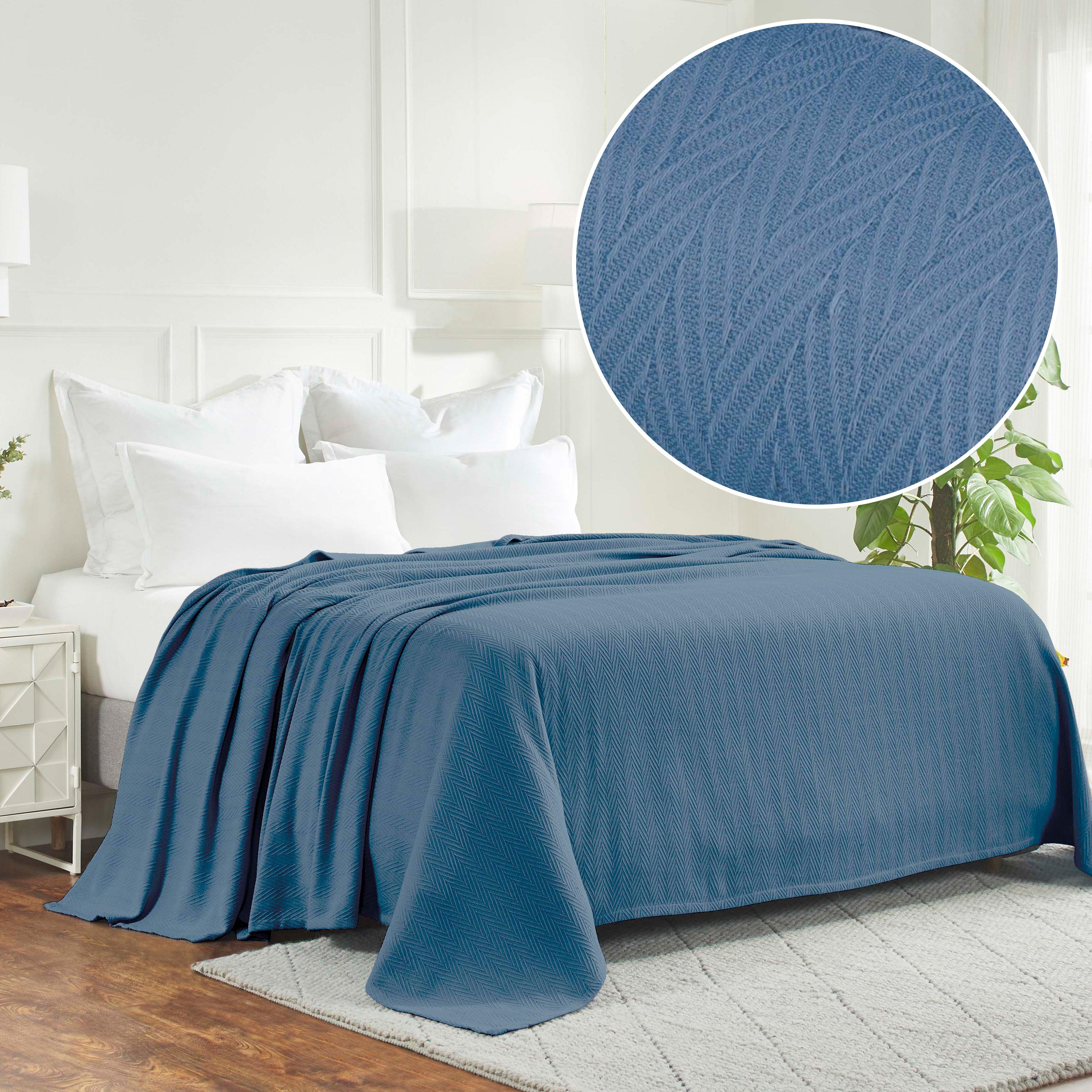 Metro Chevron Zig-Zag Modern All-Season Cotton Blanket