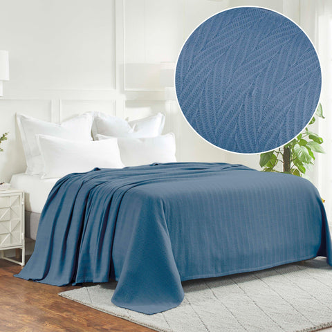 Lightweight Cotton Blanket – Metro Chevron, All-Season Bedding