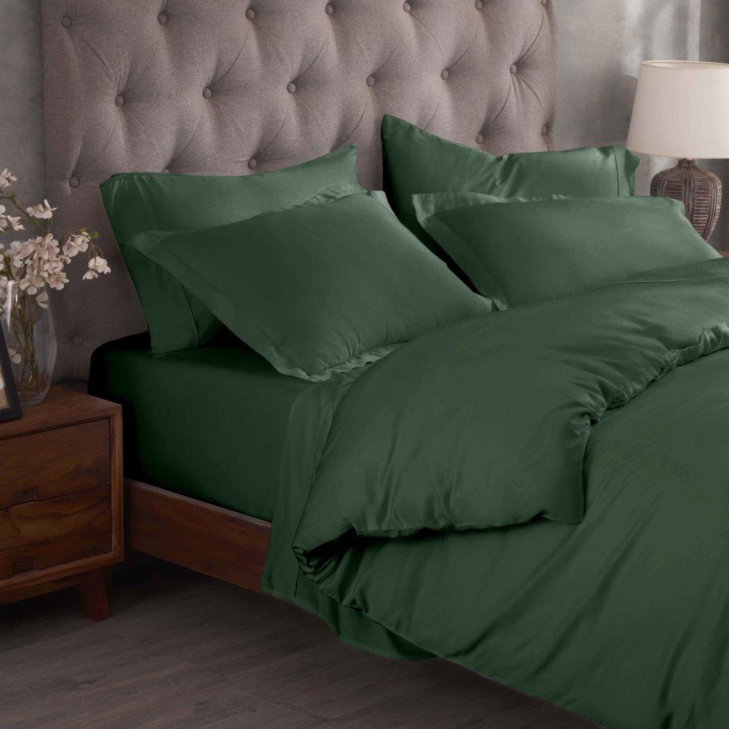Egyptian Cotton 300 Thread Count Solid Luxury Duvet Cover Set