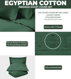 Egyptian Cotton 300 Thread Count Solid Luxury Duvet Cover Set