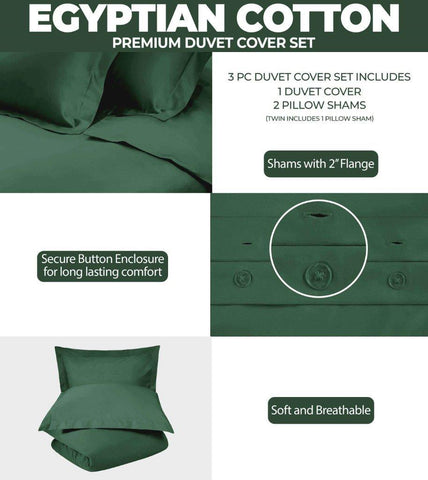 300 Thread Count Egyptian Cotton Solid Duvet Cover