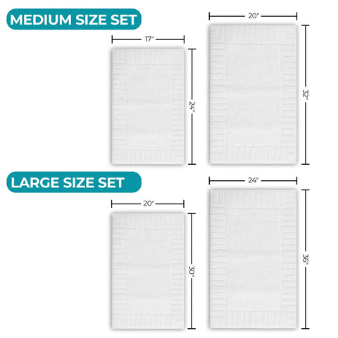 Inaya Modern Stripe Tufted Shag Washable Bath Rugs, Set of 2