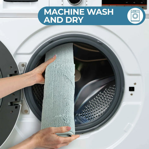 Myra Medallion Textured Machine Washable Bath Rugs, Set of 2